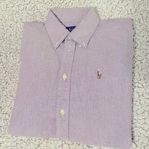 Stunning Ralph Lauren button down light purple/lavender color.